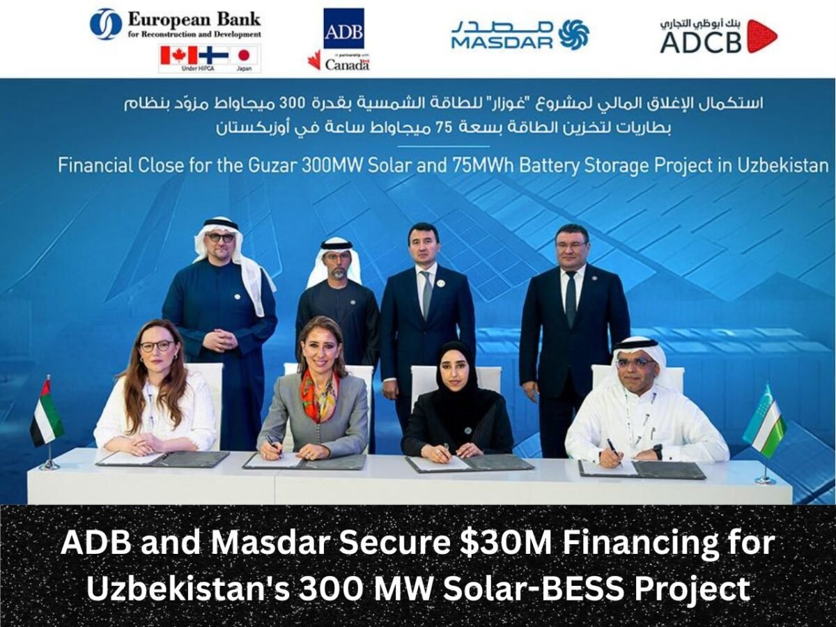 ADB and Masdar Secure $30M Financing for Solar-BESS Project