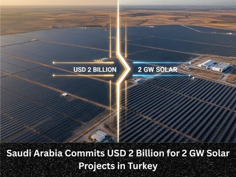 Saudi Arabia Commits USD 2 Billion for 2 GW Solar Projects in Turkey